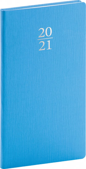 Diář 2021: Capys - světle modrý - kapesní, 9 × 15,5 cm