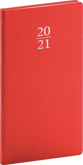 Diář 2021: Capys - červený - kapesní, 9 × 15,5 cm