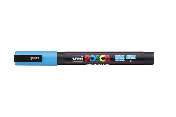 POSCA akrylový popisovač - světle modrý 0,9 - 1,3 mm