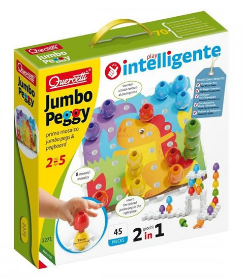 Jumbo Peggy jumbo pegs & pegboard - mozaika s velkými kolíčky