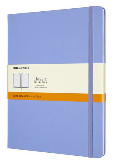 Moleskine: Zápisník tvrdý linkovaný sv. modrý XL