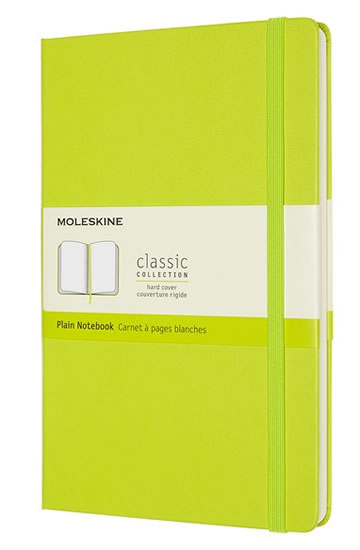 Moleskine Zápisník žlutozelený L, čistý tvdý