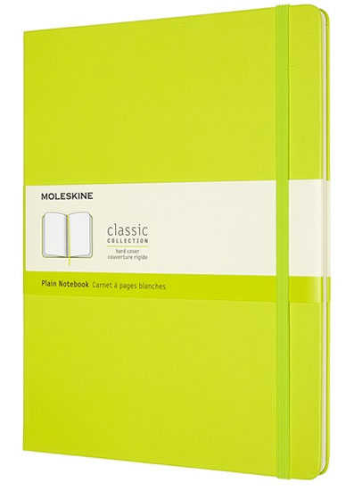 Moleskine Zápisník žlutozelený XL, čistý, tvrdý