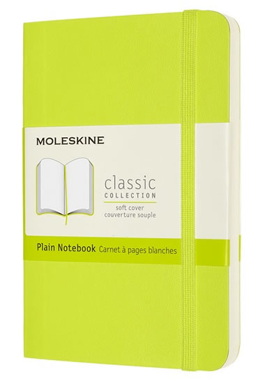 Moleskine Zápisník žlutozelený S, čistý, měkký