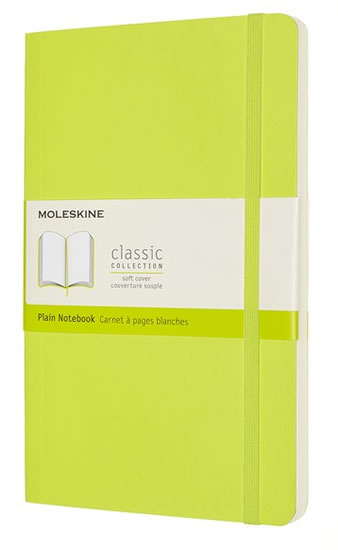 Moleskine Zápisník žlutozelený L, čistý, měkký