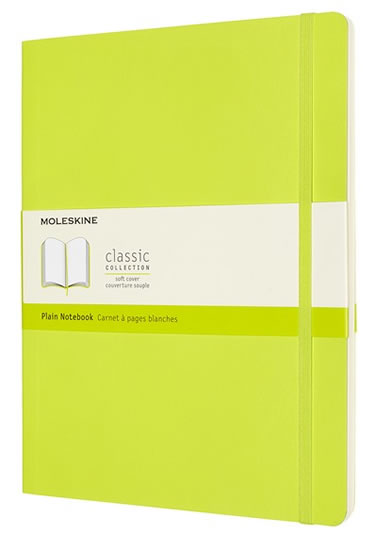 Moleskine Zápisník žlutozelený XL, čistý, měkký