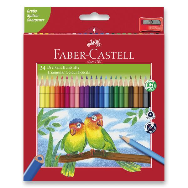 Faber - Castell Pastelky trojhranné ECO 24 ks + ořezávátko