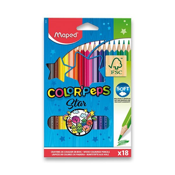 Maped - Pastelky trojhranné Color´ Peps 18 ks