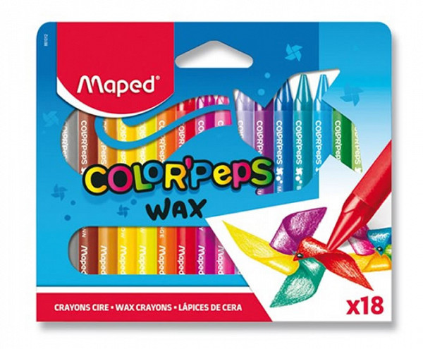 Maped - Voskové pastelky Wax 18 ks
