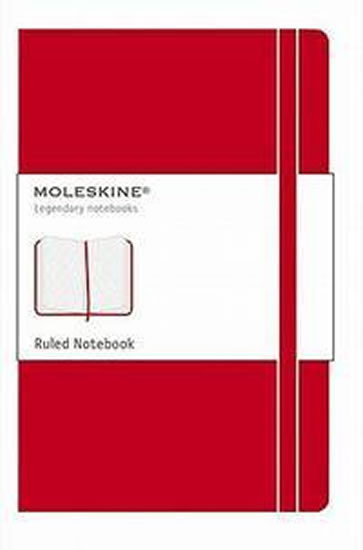 Moleskine Zápisník červený L, linkovaný, tvrdý