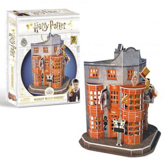 Harry Potter 3D puzzle Příčná ulice Weasleyho kouzelnické kejkle - 78 dílků
