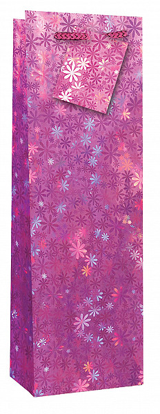 Taška lahev Holografická růžová - Dárkové tašky