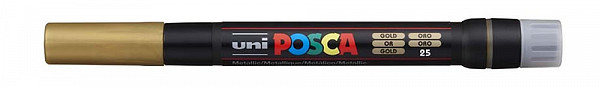 Posca štětcový popisovač - zlatý