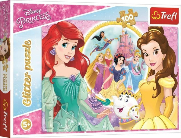 Trefl Puzzle Disney Princess / 100 dílků, třpytivé