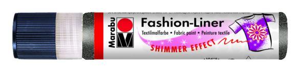 Marabu kontura na textil/třpytivá černá 25 ml