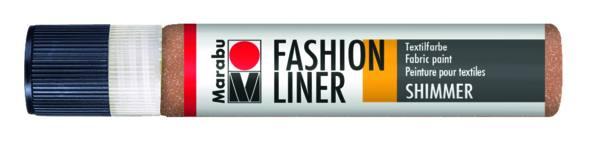 Marabu kontura na textil/třpytivá měděná 25 ml