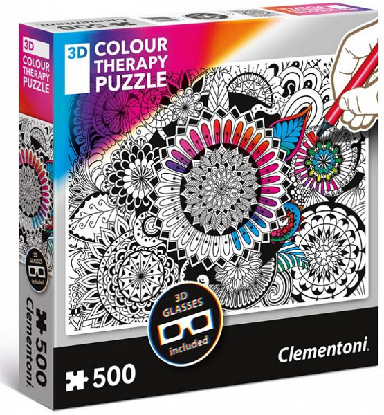 Puzzle 3D Colour Therapy Mandala/500 díl