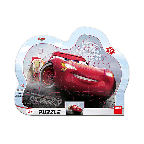 Puzzle Cars 3 Blesk McQeen 25 dílků na podložce