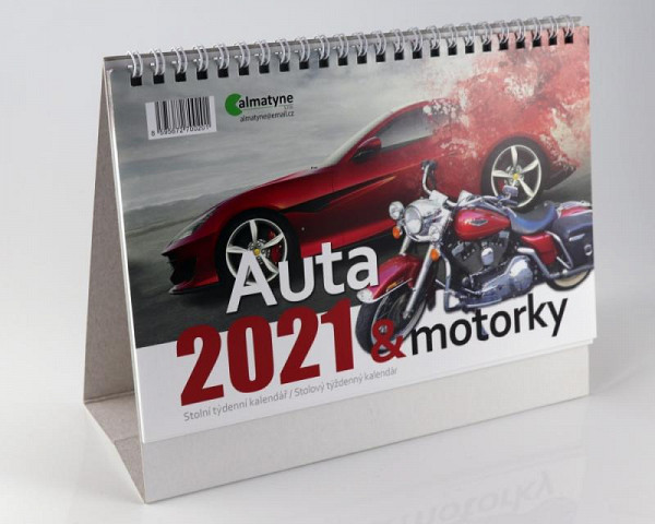 Kalendář 2021 Auta & motorky - stolní