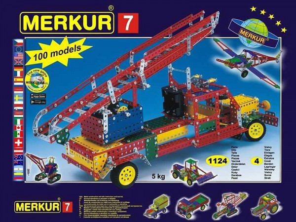 Merkur 7 stavebnice 1124 dílů / 100 modelů