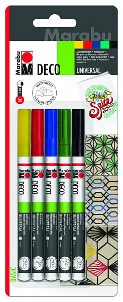 Marabu akrylový popisovač 5 x 1-2 mm