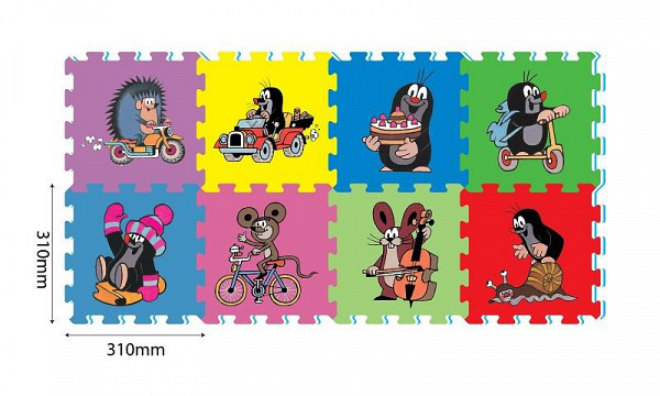 Puzzle pěnové Krtek 30x30 / 8 dílků