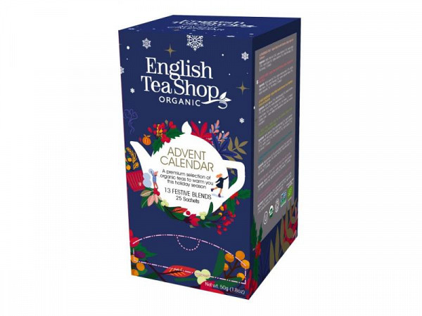English Tea Shop Adventní kalendář bio čajů, modrý 50 g, 24 ks