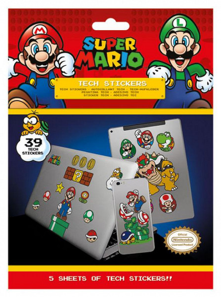 Sada Samolepek Super Mario - Mushroom Kingdom