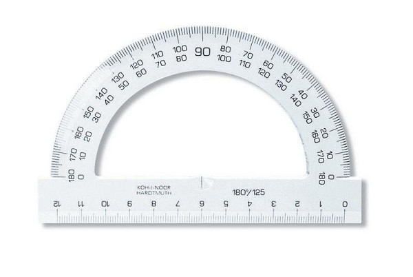 Koh-i-noor úhloměr 180/125 čirý