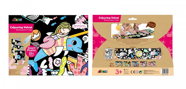 Avenir Sametové omalovánky MAXI - Víly 126 x 29 cm