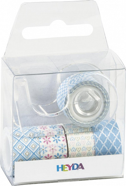HEYDA Sada ozdobných lepicích pásek - modrý mix