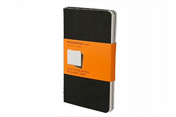 Moleskine Sešity 3 ks černé S, linkované