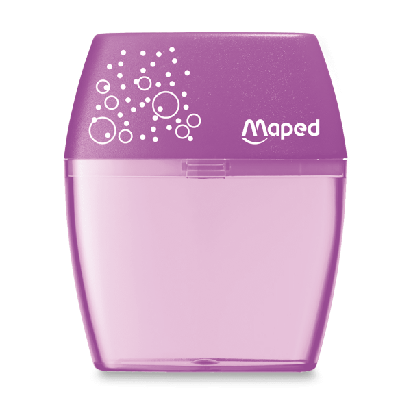 Ořezávátko Maped Shaker - s odpadní nádobkou 2 otvory, blistr, mix barev