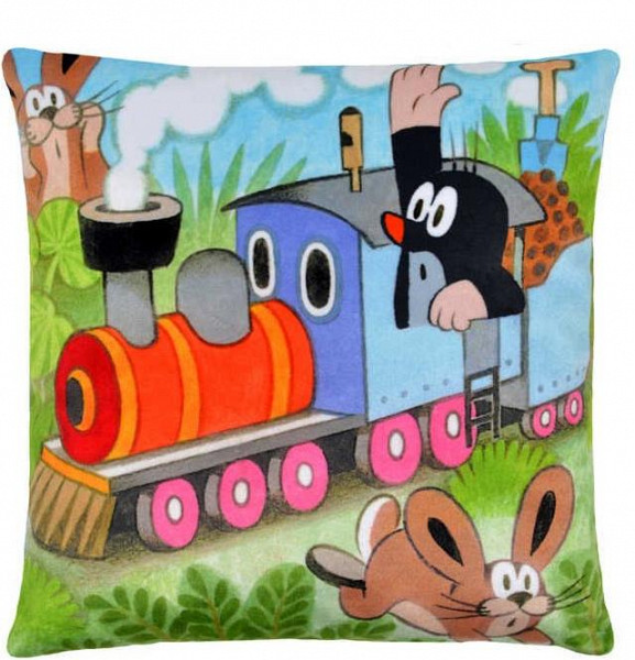 Krtek, mašinka - Polštář 25x25cm