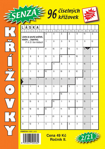 Senza číselné křížovky 2/2021