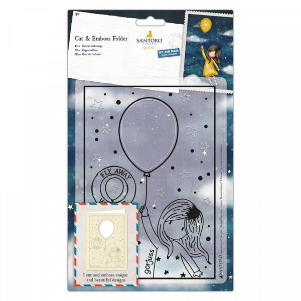 Santoro Gorjuss Vyřezávací a embosovací kapsa - balónek  15 x 21 cm