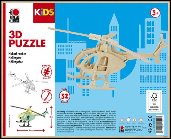 Marabu KiDS 3D Puzzle - Helicopter