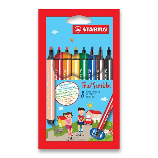 Fixa STABILO Trio Scribbi sada 8 ks v pouzdru