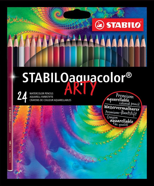 Pastelky STABILO aquacolor, sada 24 ks v kartonovém pouzdru