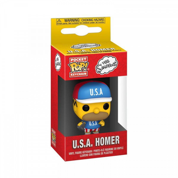 Funko POP Keychains: Simpsons - USA Homer (klíčenka)