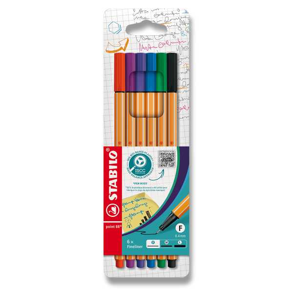 Popisovač STABILO point liner 88 sada 6 ks
