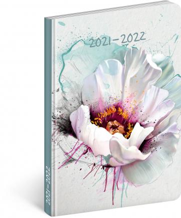 Diář Petito 2021/2022 Květ - 18 měsíční , 11 × 17 cm