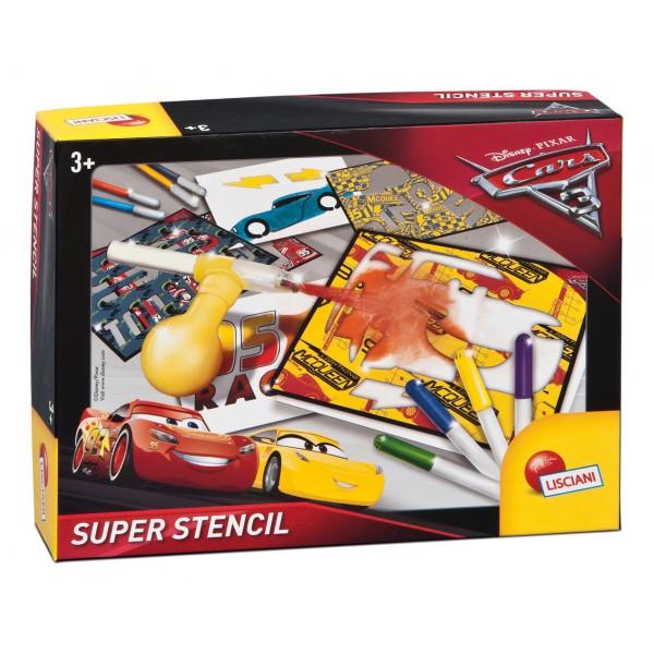 Cars 3 Super Stencil - Originální sada umožňující přeměnu klasických fixek ve sprejové