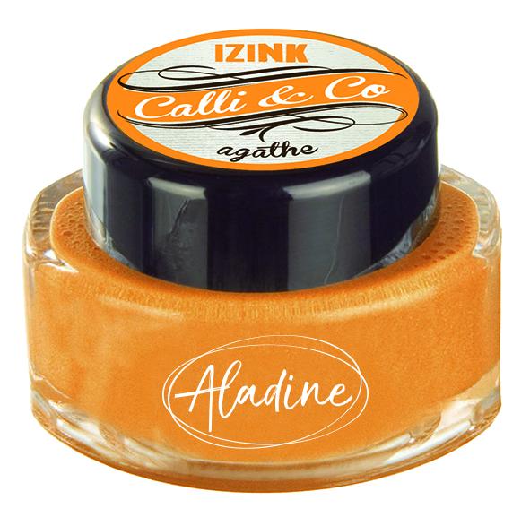 Kaligrafický inkoust Aladine IZINK CALLI & CO - metalický žlutooranžový, 15 ml