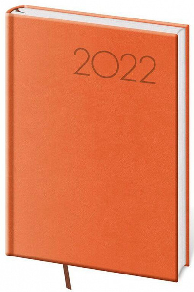 Diář 2022 Print - oranžový, denní, A5