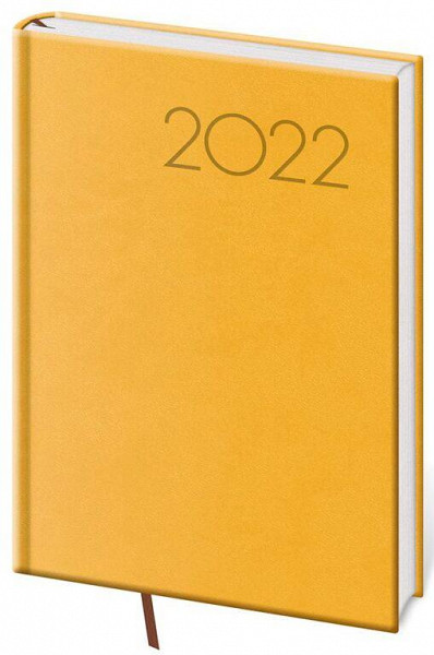 Diář 2022 Print - žlutý, týdenní, A5