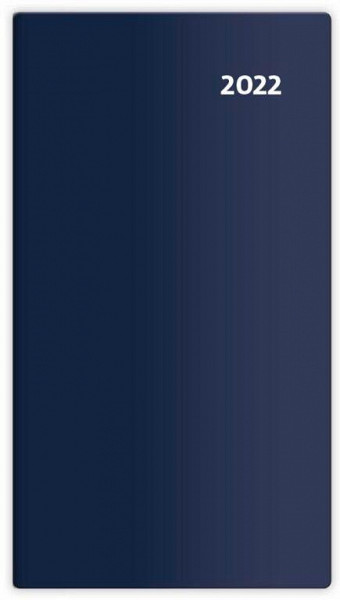 Diář 2022 Torino - modrý, čtrnáctidenní kapesní PVC
