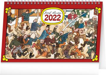 Kalendář 2022 stolní: Josef Lada - Na vsi, 23,1 × 14,5 cm