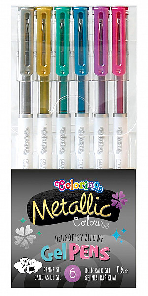 Colorino gelové rollery metalické 6 barev