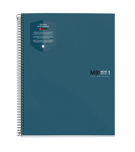 Miquelrius Antiviral poznámkový blok linkovaný A5, 90g - ocean 80 listů